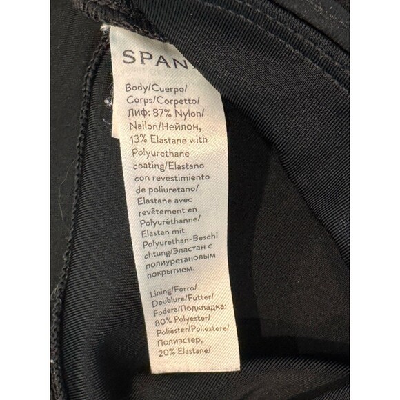 Spanx Faux Leather Leggings Women’s Size M Black Glossy Coated High Waist - Picture 6 of 11